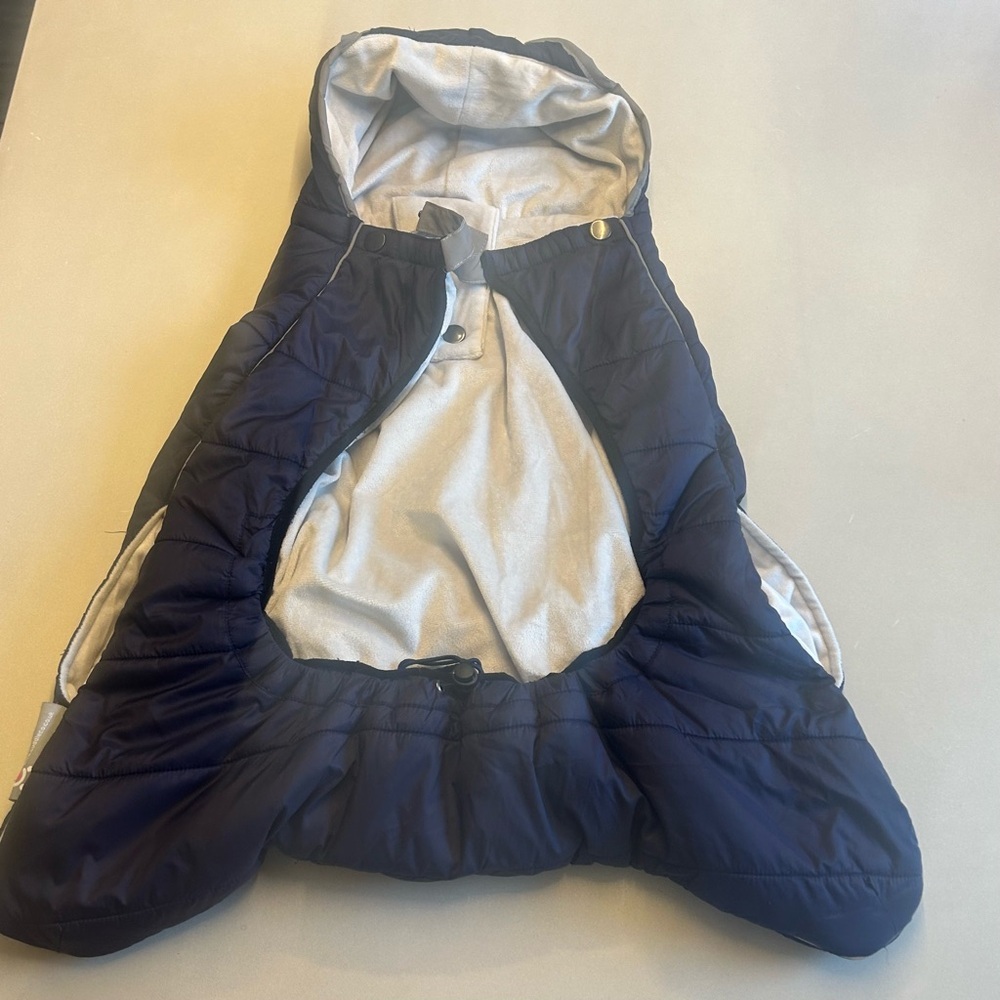 Stroller liner / baby footmuff in navy - Picture 3 of 7